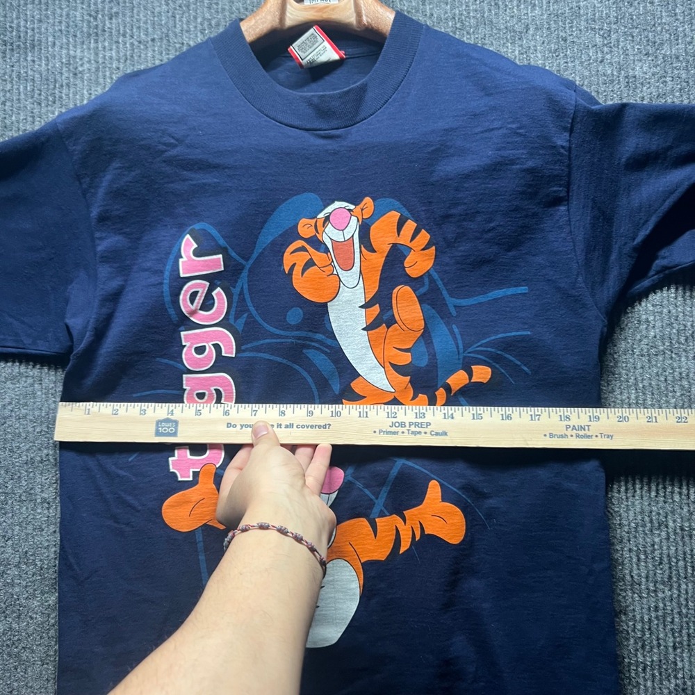 Vintage Disney Tigger T Shirt Mens Small Medium Navy Blue Single Stitch USA Made - Picture 8 of 9